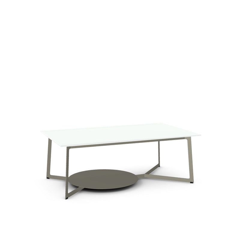 Malloy Coffee Table w/ Glass Tabletop