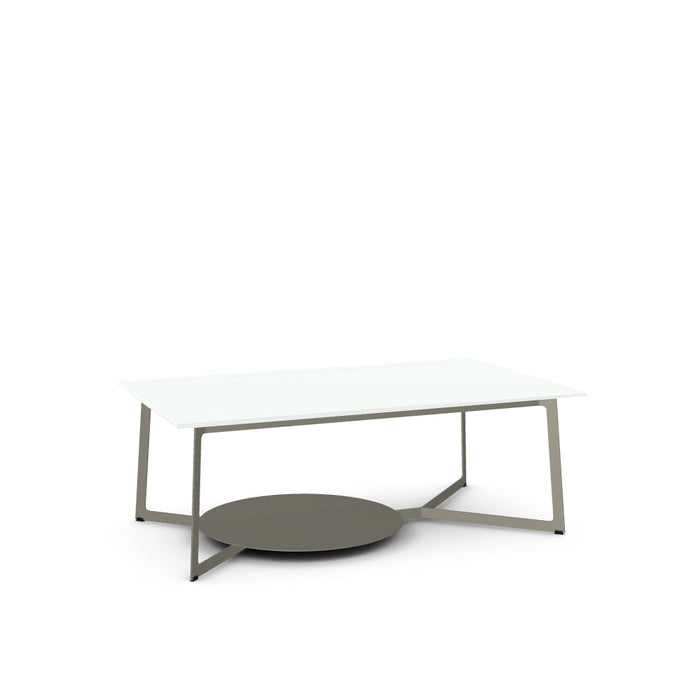Malloy Coffee Table w/ Glass Tabletop