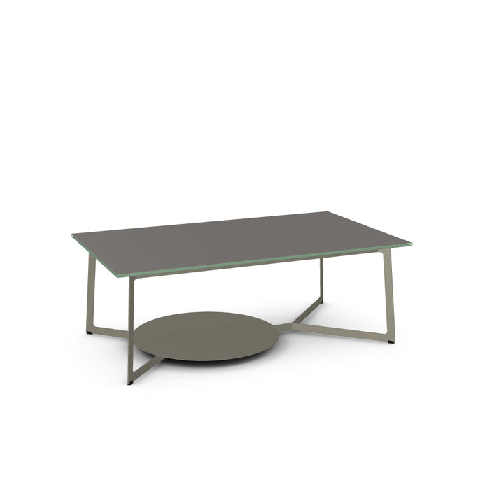 Malloy Coffee Table w/ Glass Tabletop