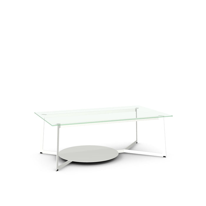 Malloy Coffee Table w/ Glass Tabletop