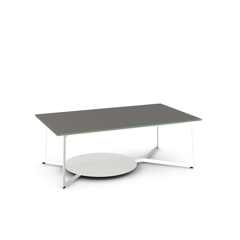 Malloy Coffee Table w/ Glass Tabletop