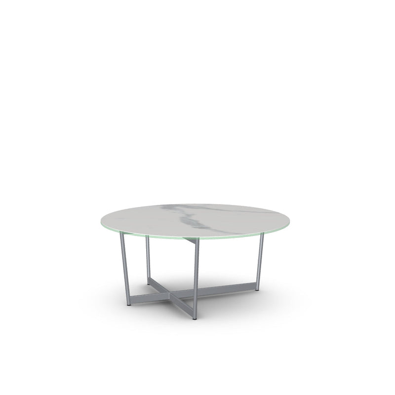 Jill Coffee Table w/ Italian Porcelain Glass Tabletop