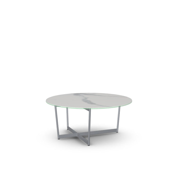 Jill Coffee Table w/ Italian Porcelain Glass Tabletop
