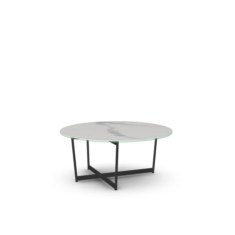 Jill Coffee Table w/ Italian Porcelain Glass Tabletop
