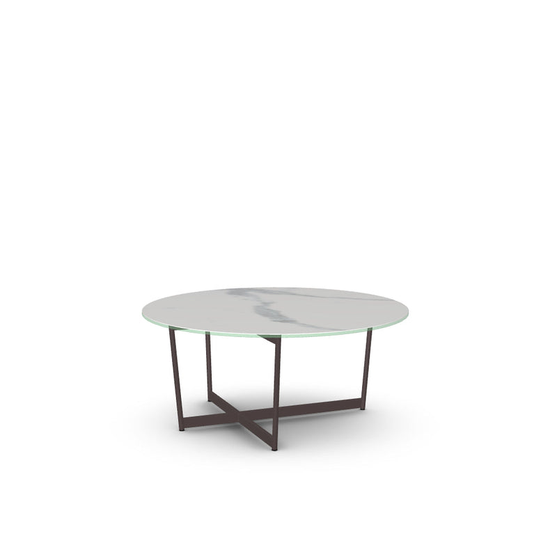 Jill Coffee Table w/ Italian Porcelain Glass Tabletop