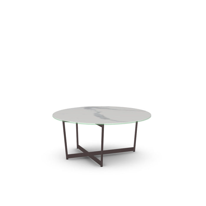 Jill Coffee Table w/ Italian Porcelain Glass Tabletop