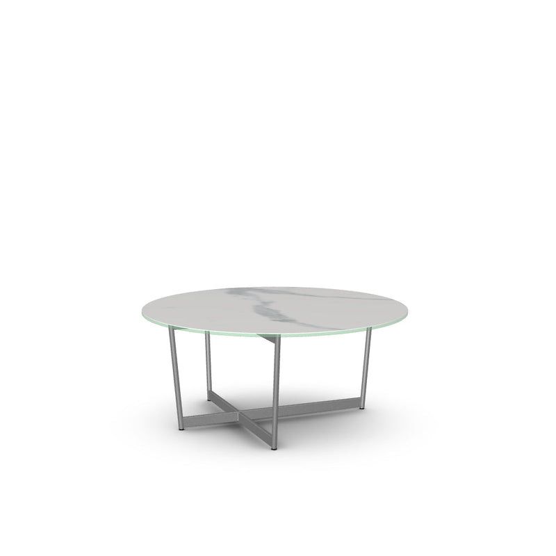 Jill Coffee Table w/ Italian Porcelain Glass Tabletop