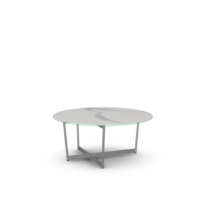 Jill Coffee Table w/ Italian Porcelain Glass Tabletop