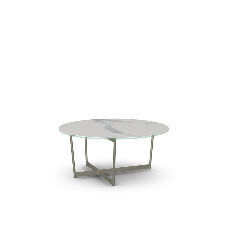 Jill Coffee Table w/ Italian Porcelain Glass Tabletop