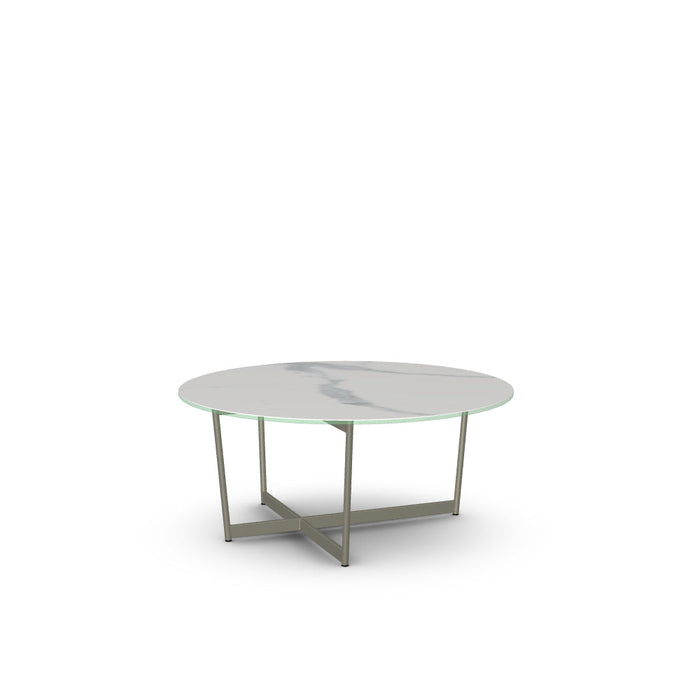 Jill Coffee Table w/ Italian Porcelain Glass Tabletop