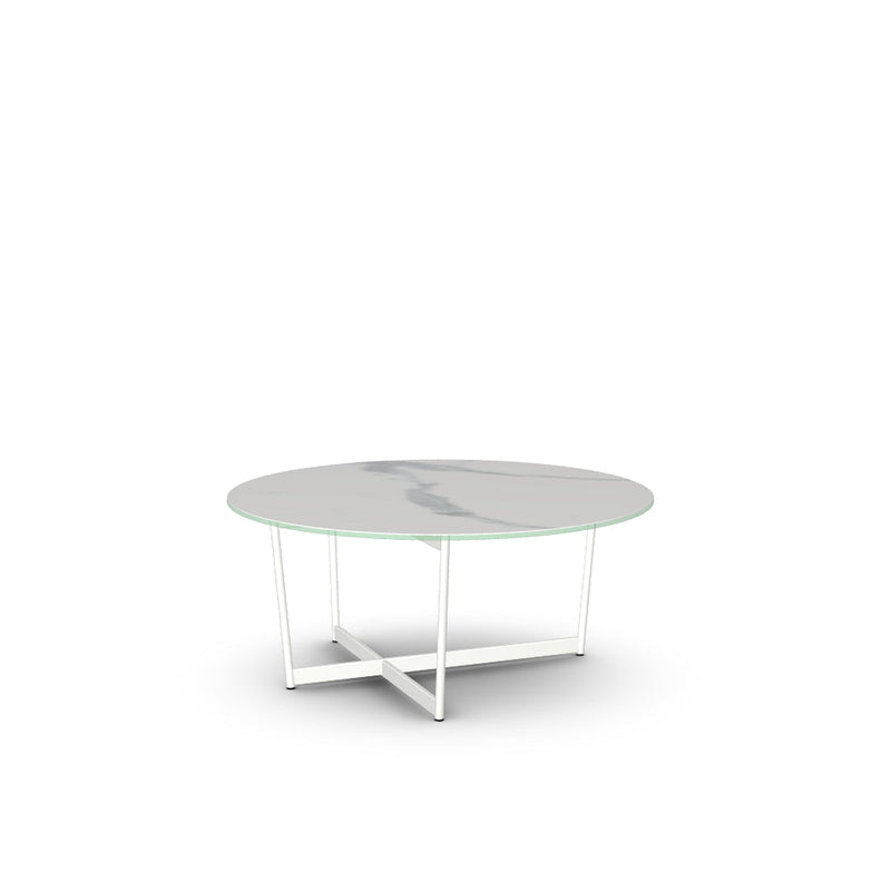 Jill Coffee Table w/ Italian Porcelain Glass Tabletop