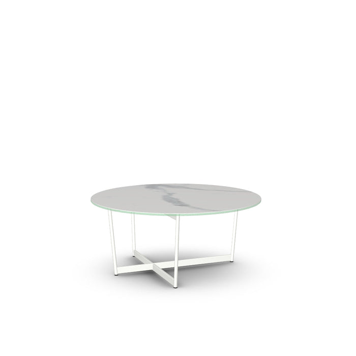 Jill Coffee Table w/ Italian Porcelain Glass Tabletop