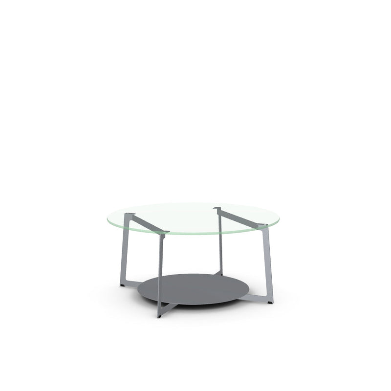 Malloy Coffee Table w/ Glass Tabletop