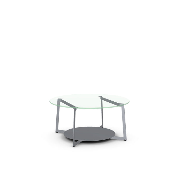 Malloy Coffee Table w/ Glass Tabletop