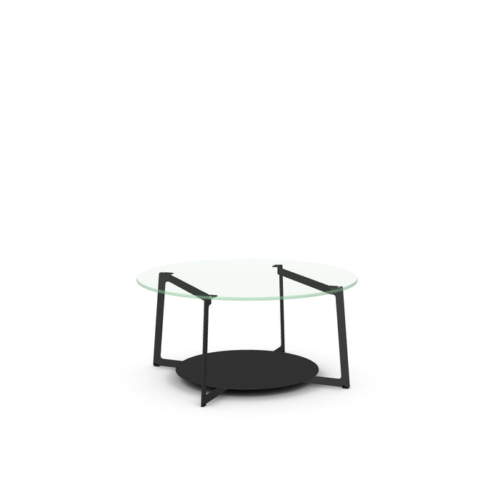 Malloy Coffee Table w/ Glass Tabletop
