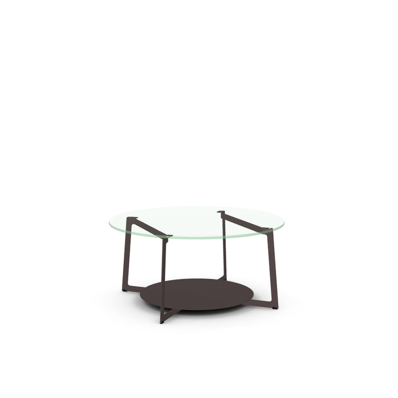 Malloy Coffee Table w/ Glass Tabletop
