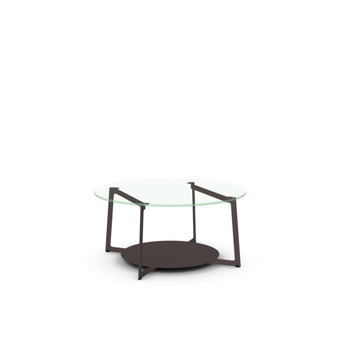Malloy Coffee Table w/ Glass Tabletop