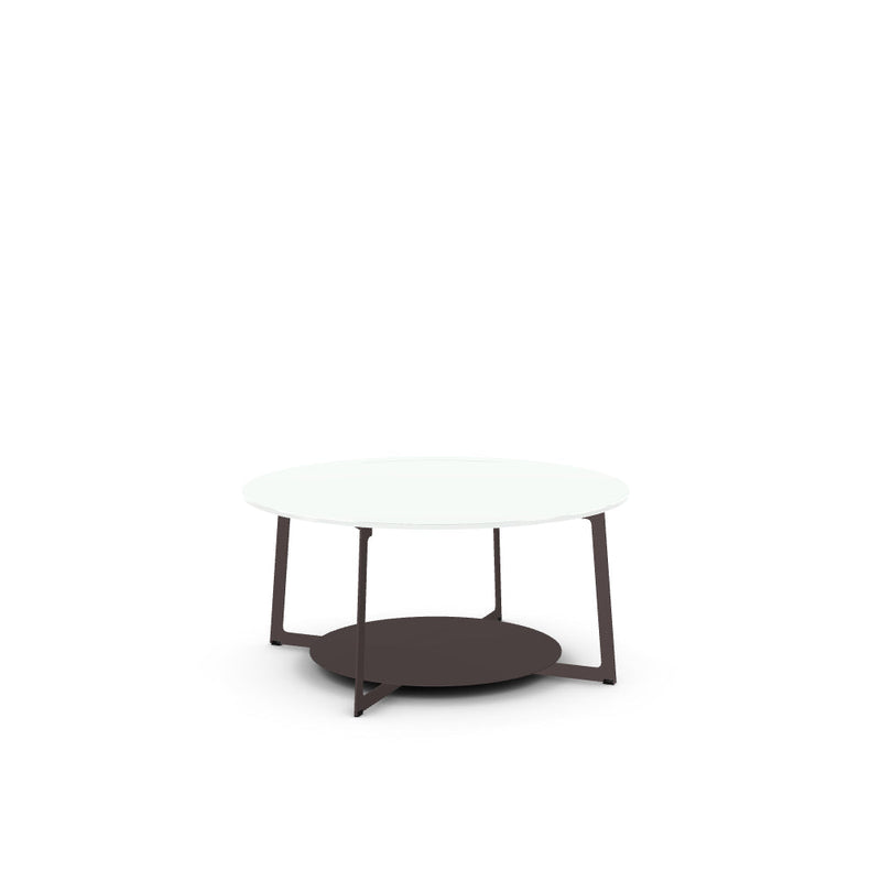 Malloy Coffee Table w/ Glass Tabletop