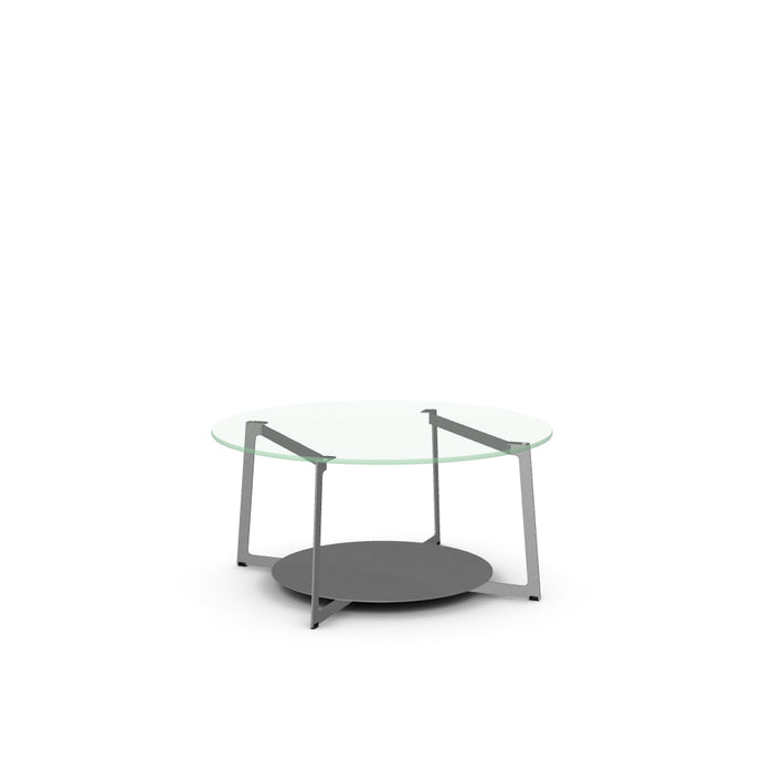Malloy Coffee Table w/ Glass Tabletop