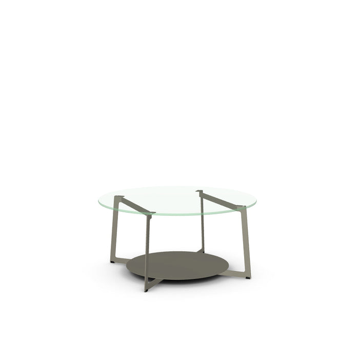 Malloy Coffee Table w/ Glass Tabletop