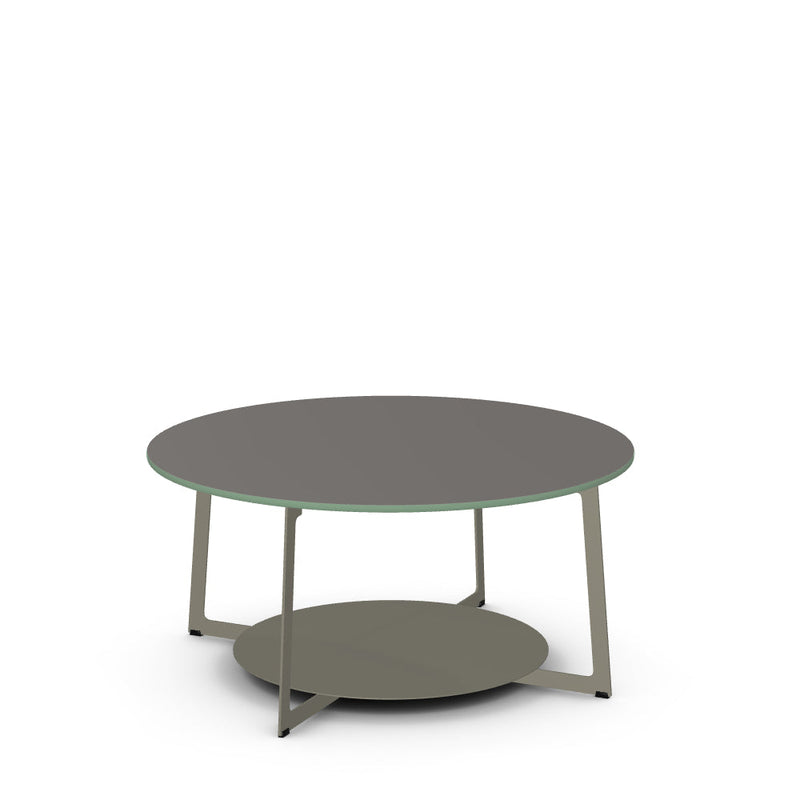 Malloy Coffee Table w/ Glass Tabletop