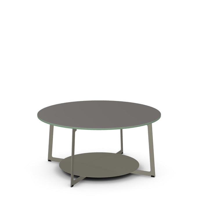 Malloy Coffee Table w/ Glass Tabletop