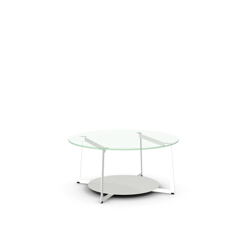 Malloy Coffee Table w/ Glass Tabletop