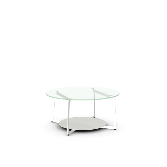 Malloy Coffee Table w/ Glass Tabletop