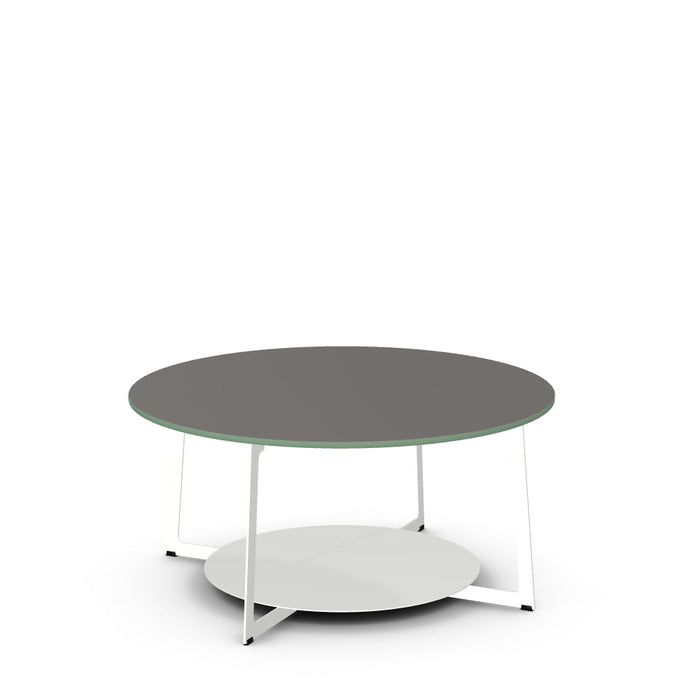 Malloy Coffee Table w/ Glass Tabletop