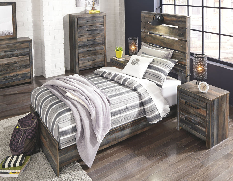 Drystan Brown / Beige Panel Bed - Full