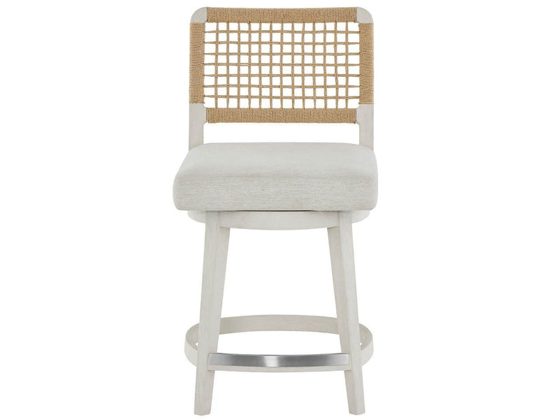 Oasis - Shoreline Swivel Counter Stool - White / Light Brown