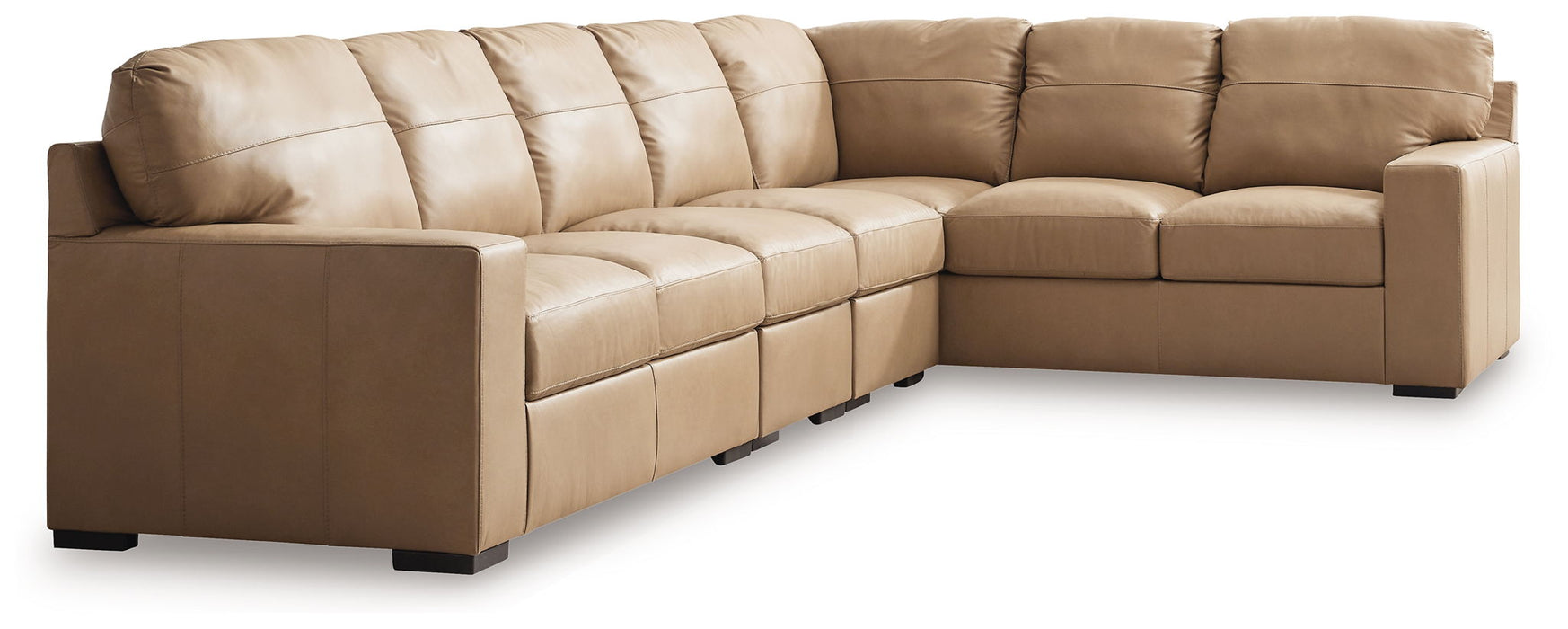 Bandon - 4-Piece Sectional With Laf Loveseat - Leather Match - Toffee