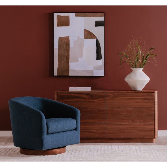 Oscy - Swivel Chair - Dark Atlantic / Blue