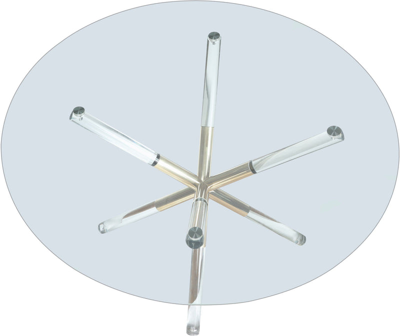 Mercury - Glass Dining Table - Silver