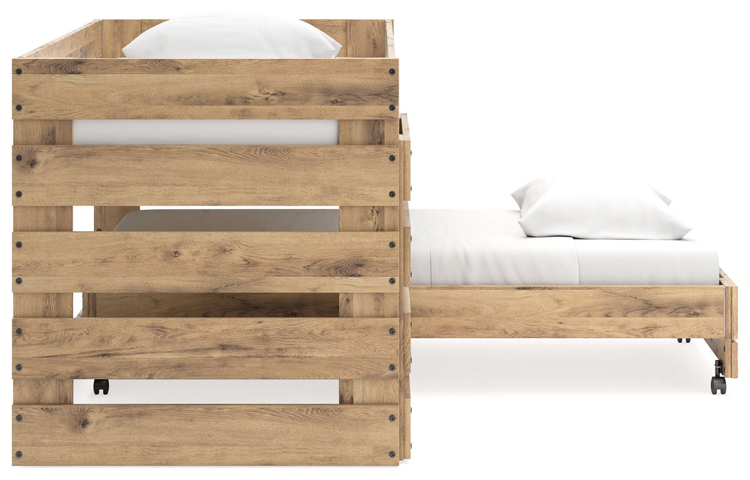 Larstin Brown Twin Over Twin Loft Bed