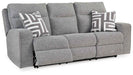 Biscoe - Power Reclining Sofa With Adj Headrest - Pewter