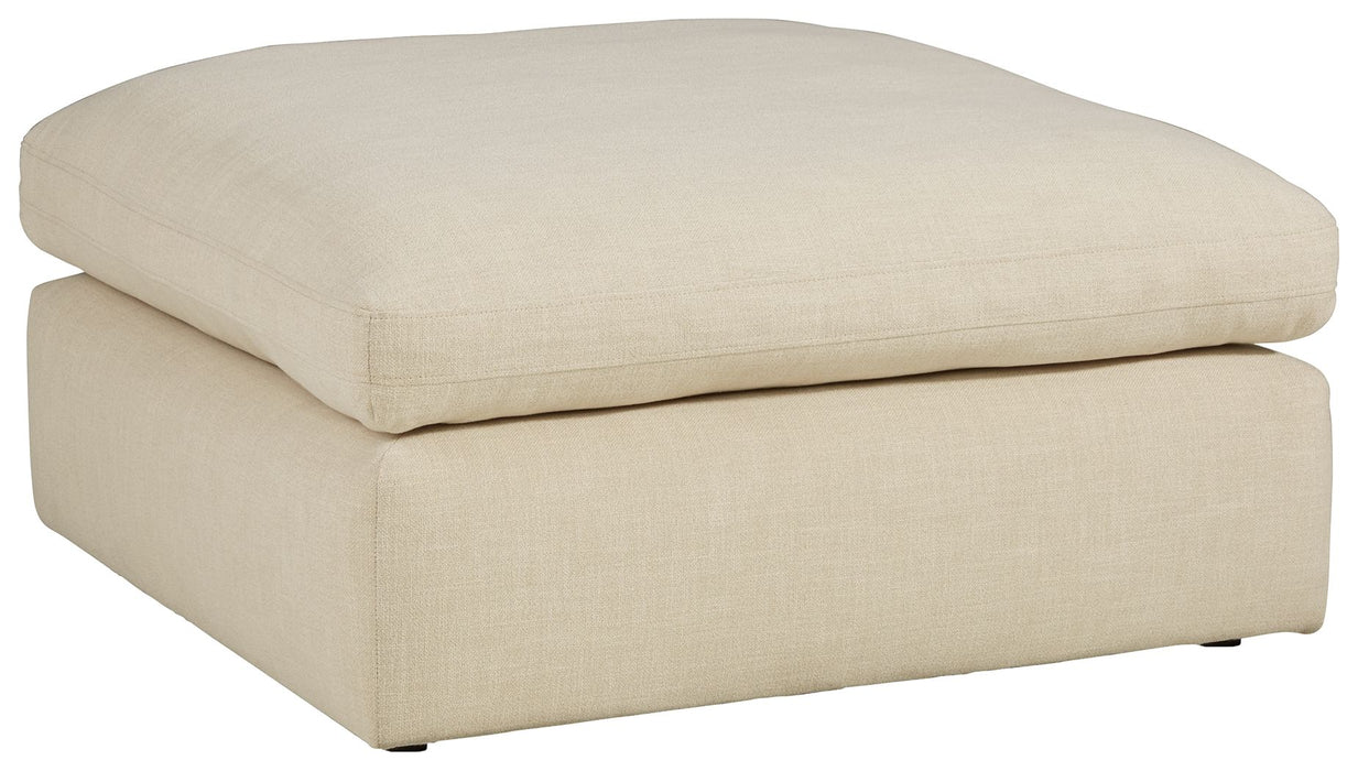 Elyza Oversized Accent Ottoman - Linen