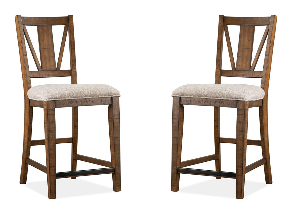 Bay Creek - Counter Chair With Upholstered Seat (Set of 2) - Toasted Nutmeg