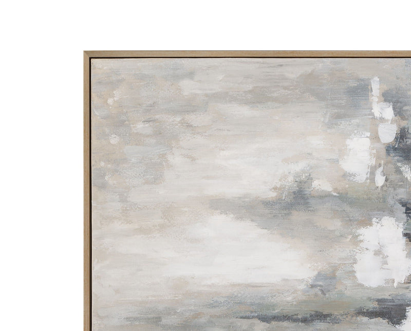 Quiet Reflection Framed Canvas - Silver