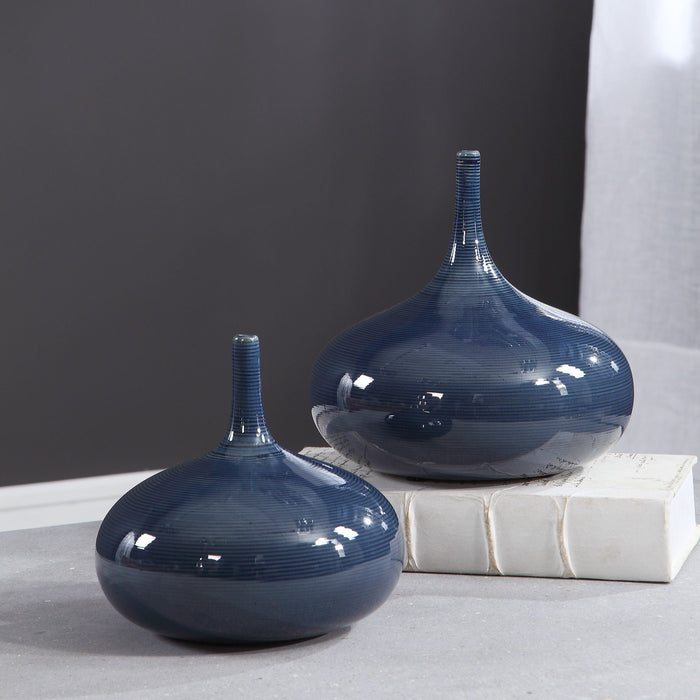 Zayan Vases (Set of 2) Blue