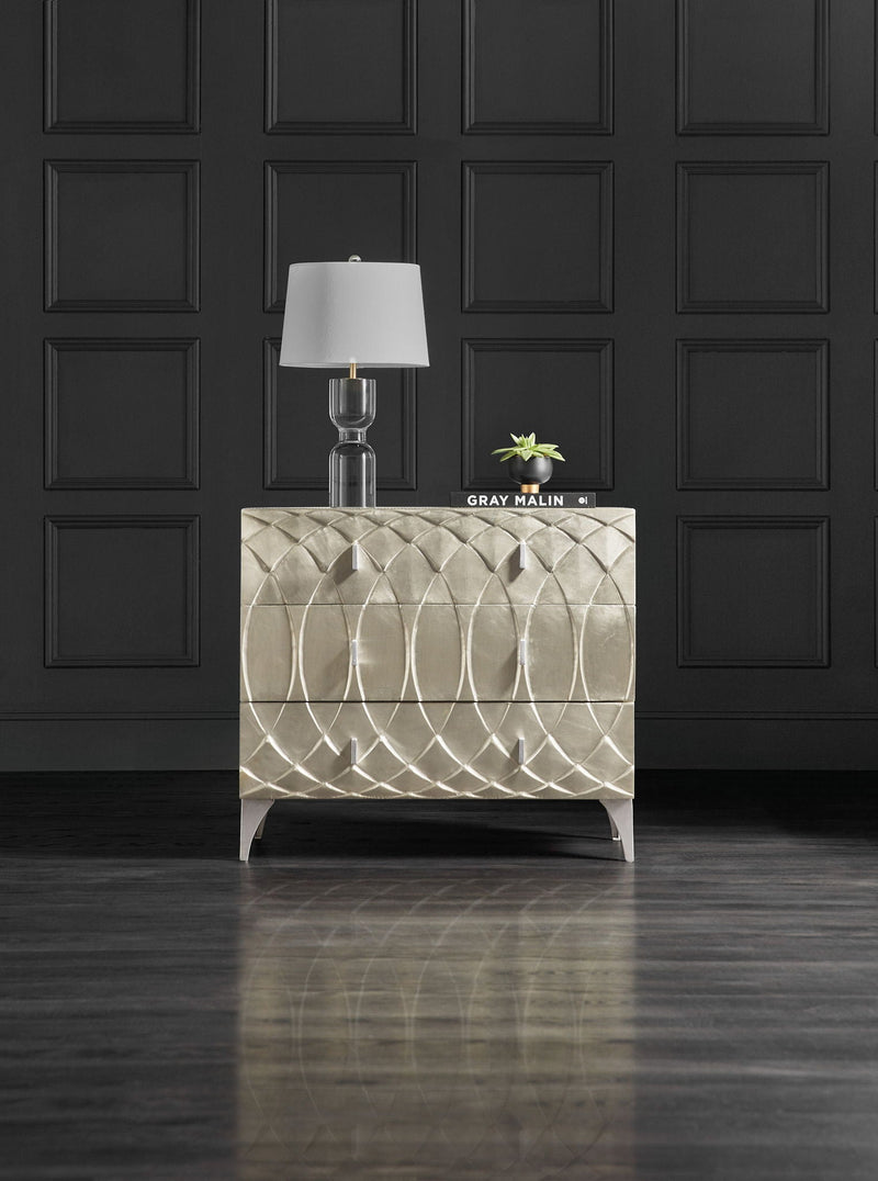 Melange - Mathilda 3-Drawer Chest - Silver