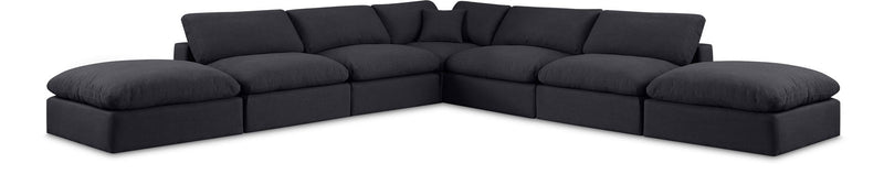 Comfy - 7 Piece Linen Modular Corner Sectional