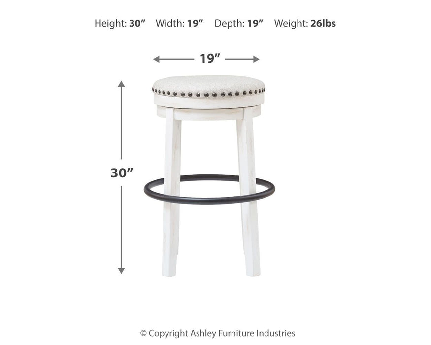 Valebeck Tall upholstered Swivel Barstool 1/CN