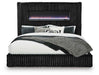 Tayleena - Upholstered Bed With Fireplace And Wireless Audio
