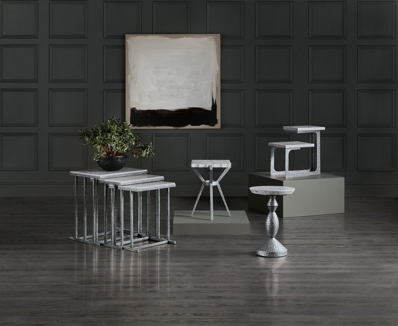 Melange - Glendon Side Table - Silver