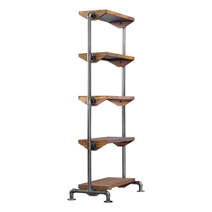 Rhordyn - Industrial Etagere - Light Brown