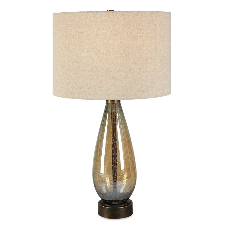 Baltic - Teardrop Glass Table Lamp - Dark Brown