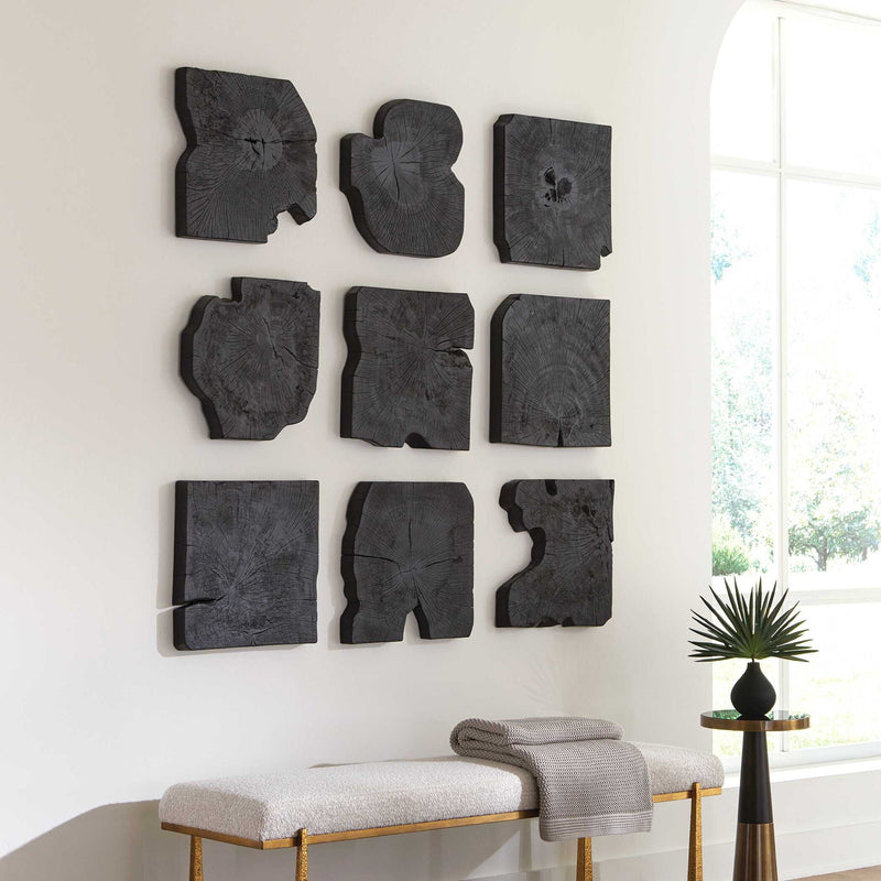 Bahati - Wood Wall Decor (Set of 9) - Black
