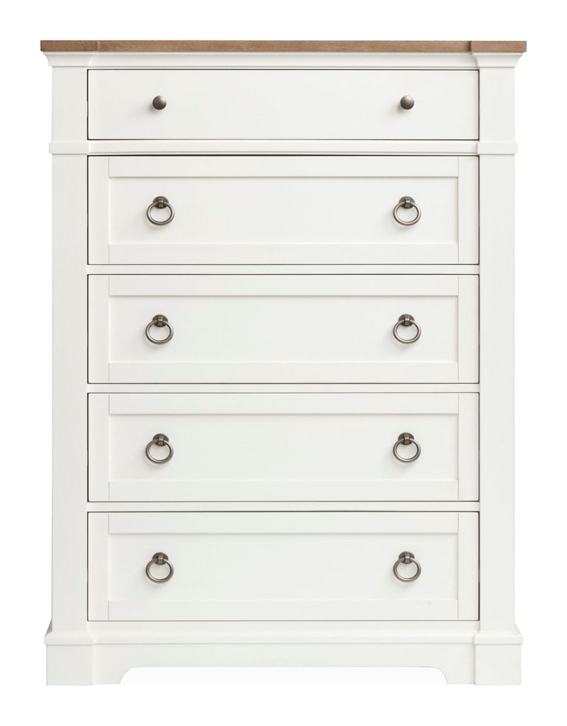 Kingston - Drawer Chest - Whisper White And Cerused Nutmeg