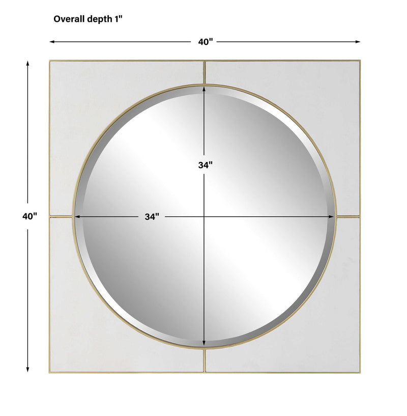 Cyprus - Square Mirror - White
